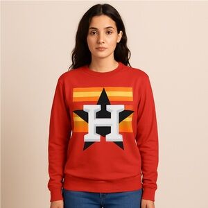 Houston Astros Baseball Retro Long Sleeve Sweater Size XL